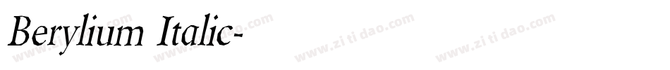 Berylium Italic字体转换